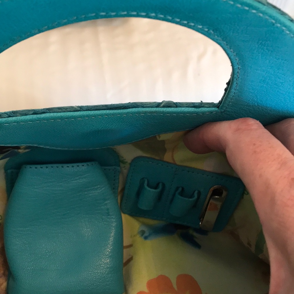 Carlos Falchi Aqua Python Satchel - image 8